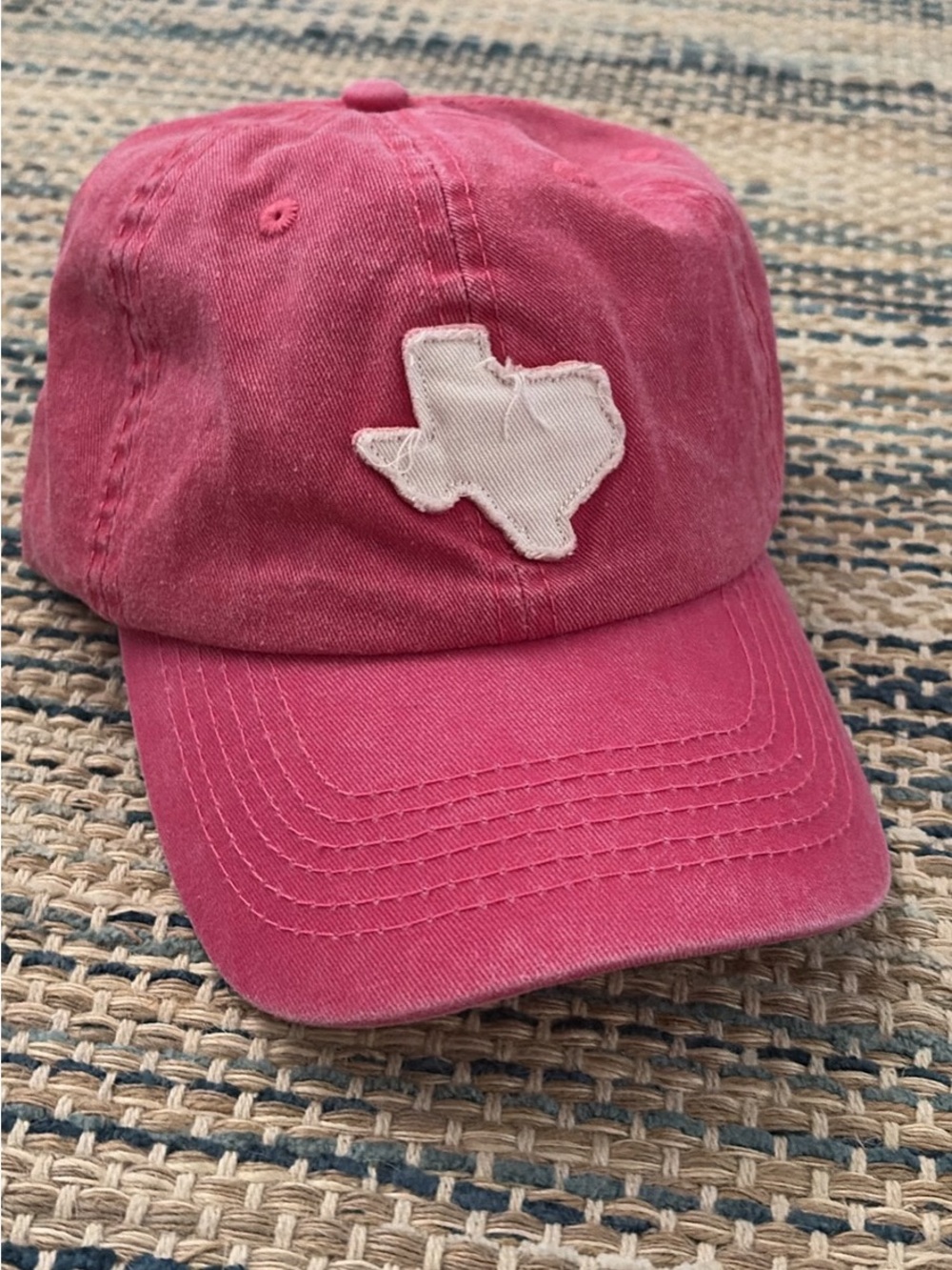 Washed Pink Texas Patch Baseball Cap
